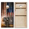 Tailgating Pros Tournament Grade American Themed Cornhole Board Set w/LED Rings, Bean Bags and Carrying Case - 4'x2' Cornhole Toss view 2