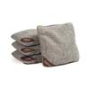 Elakai Cornhole Bags All Weather Single Sided Herringbone Regulation Size and Weight Set of 4 Dove Grey 6 in x 6 in view 1