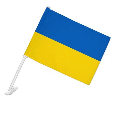 GRAPHICS & MORE Ukraine Country Flag Car Truck Flag with Window Clip On Pole Holder