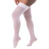 Agoky Women's Stretchy Stay Up Pantyhose Glossy Shiny Oil Footed Tights Silk Stockings Solid White One Size view 2