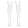 Agoky Women's Stretchy Stay Up Pantyhose Glossy Shiny Oil Footed Tights Silk Stockings Solid White One Size view 4