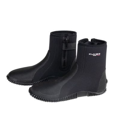 XUKER Premium Neoprene Diving Boots, 3mm & 5mm Water Shoes GBS Wetsuit Booties Side Zipper with Anti-Slip Rubber Sole