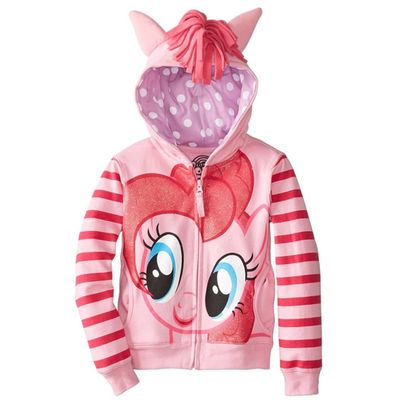 Child Girls Little Pony Rainbow Dash Hoodie Kids Girls Coat (7 Years, Pink)