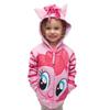 Child Girls Little Pony Rainbow Dash Hoodie Kids Girls Coat (7 Years, Pink) view 2