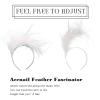 1920s Fascinator Feather Headband Tea Party Cocktail Flapper Headwear Costume Headpieces for Women (White) view 2