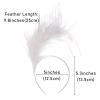 1920s Fascinator Feather Headband Tea Party Cocktail Flapper Headwear Costume Headpieces for Women (White) view 4