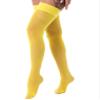 Agoky Women's Stretchy Stay Up Pantyhose Glossy Shiny Oil Footed Tights Silk Stockings Solid Yellow One Size view 2