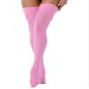Agoky Women's Stretchy Stay Up Pantyhose Glossy Shiny Oil Footed Tights Silk Stockings Solid Pink One Size view 1