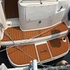 Boat EVA Faux Teak Decking Floor Compatible with 2004 Advantage Party Cat 28 Swim Step Cockpit view 3