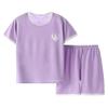 dPois Kids Baby Girl Boys Summer Outfits 2 Piece Casual Suit Daily Clothing Running Jogger Set Tracksuit Homewear Purple 2-3 Years view 1