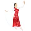 Danzcue Womens Metallic Worship Dance Tunic with Side Slits(White Dress Not Included), Metallic Scarlet, L-XL view 3