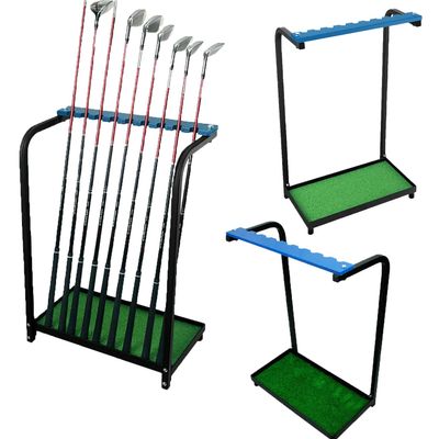 Nisorpa Golf Club Rack Golf Club Organizer 9 Clubs Golf Putter Stand Holder -Indoor Display Rack Metal Golf Club Display Rack for Storage Sports Outdoors Wall Garage