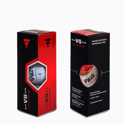 Aiwhlmn Golf Ball Three-Layer Match Ball Gift Box Package Golf Ball Set 12pcs Set 3pcs Set Sports Game Use Ball (3 Pieces)