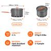 Bulin Camping Pot, 2.1L High Efficiency Backpacking Pot Ultralight Camping Cooking Set Cookware Gear with Heat-Proof Handle & Heat Exchanger for Outdoor Picnic Hiking Travel view 2
