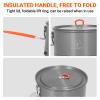 Bulin Camping Pot, 2.1L High Efficiency Backpacking Pot Ultralight Camping Cooking Set Cookware Gear with Heat-Proof Handle & Heat Exchanger for Outdoor Picnic Hiking Travel view 4