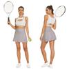 Betaven Pleated Tennis Skirts for Women with Pockets Build in Shorts Golf Skort High Waisted Athletic Running Activewear,A-Grey02,XX-Large view 4