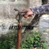 Brass Handmade Skull Snake Head Handle Vintage Antique Wooden Walking Stick Cane Gift (3 Fold Wooden Walking Cane) view 2