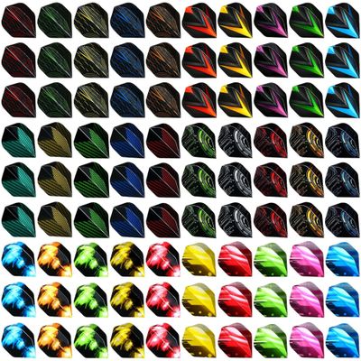 centaur 90Pcs Dart Flights with Flight Protectors, 30 Sets Durable Standard PET Dart Flights for Soft Tip Steel Tip Darts