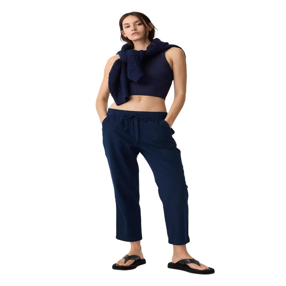 GAP Womens Easy Straight Pull-on Pants, True Indigo 340, XX-Small US
