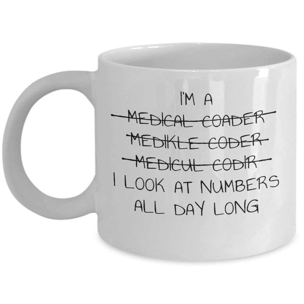 Medical Coder Coffee Mug, Gift for Medical Transcriptionist, Funny Medical Coding Cup