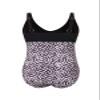 JINXUEER Women's Plus Size Swimwear Ruched Tummy Control Swimsuit One Piece Fashion Bathing Suits Blackwhite view 3