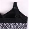 JINXUEER Women's Plus Size Swimwear Ruched Tummy Control Swimsuit One Piece Fashion Bathing Suits Blackwhite view 4
