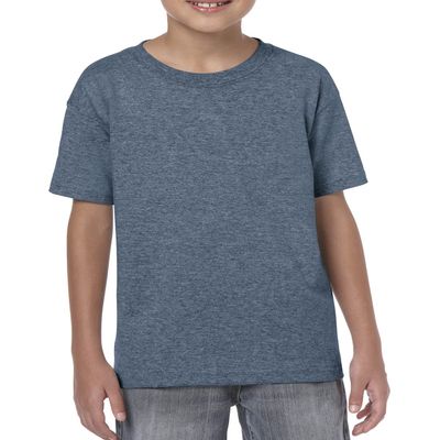 JustBlanks Boys 100% Cotton Short Sleeve Tee Crew Neck Cool Dry Short Sleeve Tee Shirts for Boys - Heather Navy - XS