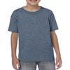 JustBlanks Boys 100% Cotton Short Sleeve Tee Crew Neck Cool Dry Short Sleeve Tee Shirts for Boys - Heather Navy - XS view 1