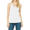 JustBlanks Ladies Ultra Soft 100% Cotton Jersey Racerback Gym Running Yoga Sleeveless Tank Top for Women - White - S view 1