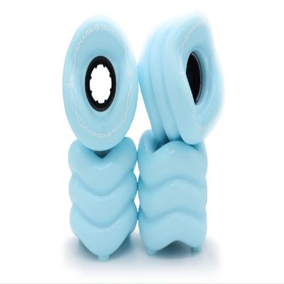 Shark Wheel 60 mm 78a, Skateboard Cruising Wheels, California Roll, Ice Blue, Set of 4 Wheels