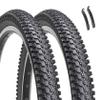 2-Pack 24-inch Mountain Bike Tires: Hycline 24x1.95 inch (54-507mm) Folding Replacement Puncture-Resistant Bicycle Tires with Pair Tire Levers for MTB Off-Road Bike view 1