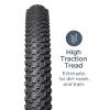 2-Pack 24-inch Mountain Bike Tires: Hycline 24x1.95 inch (54-507mm) Folding Replacement Puncture-Resistant Bicycle Tires with Pair Tire Levers for MTB Off-Road Bike view 3