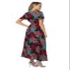 1stvital Women's Floral Maxi Dresses Boho Summer Beach Dress Short Sleeve Button Up Split Party Dress, XL view 4