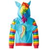 Child Girls Little Pony Rainbow Dash Hoodie Kids Girls Coat (7 Years, Blue) view 2