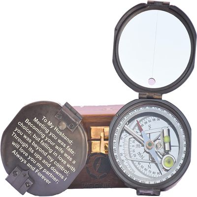 Compass, Gift for Husband,Anniversary,Wedding Gift for Him, Long Distance Boyfriend Gift, Fiance Gift I Miss You Long Distance Relationship Gift for Army Boyfriend Gift