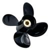 RASON-REX OEM Grade Aluminum Outboard 4 Blades Classic Pressed-in Propeller for Mercury Outboard Engines 25-30HP Bigfoot,40-60HP Sea Pro/Marathon/Mariner/Force 10.6X12 Pitch with 13 Spline Tooth,RH view 1