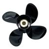 RASON-REX OEM Grade Aluminum Outboard 4 Blades Classic Pressed-in Propeller for Mercury Outboard Engines 25-30HP Bigfoot,40-60HP Sea Pro/Marathon/Mariner/Force 10.6X12 Pitch with 13 Spline Tooth,RH view 2