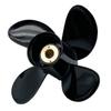 RASON-REX OEM Grade Aluminum Outboard 4 Blades Classic Pressed-in Propeller for Mercury Outboard Engines 25-30HP Bigfoot,40-60HP Sea Pro/Marathon/Mariner/Force 10.6X12 Pitch with 13 Spline Tooth,RH view 3