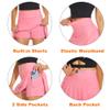 Betaven Pleated Tennis Skirts for Women with Pockets Build in Shorts Golf Skort High Waisted Athletic Running Activewear,A-Pink,X-Small view 4