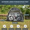 Bike Storage Tent, Anti-Dust Waterproof Bicycle Tent, Portable Bike Storage Tent for 3-4 Bikes, Foldable Bike Shelter for Garden, Camping, Outdoor - Grayish Green view 3