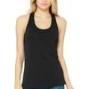 JustBlanks Ladies Ultra Soft 100% Cotton Jersey Racerback Gym Running Yoga Sleeveless Tank Top for Women - Black - M view 1