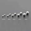 2Pair Medical Titanium Steel Stud Earring Small Ball Screws Small Earrings Ear Bone Nail Lip Piercing Body Jewelry (Main Stone Color : Ball Silze 5mm, Metal Color : Black) view 3
