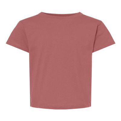 JustBlanks Baby Short Sleeve Casual Tee Shirt Dri-Power Lightweight Crew Neck T-Shirt for Kids - Heather Mauve - 3T