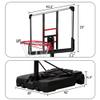 Homefine Basketball Hoop & Goal, 6.6-10 FT Height Adjustable Basketball System for for Youth and Adults, Waterproof for Indoor Outdoor Use, Black view 2