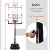 Homefine Basketball Hoop & Goal, 6.6-10 FT Height Adjustable Basketball System for for Youth and Adults, Waterproof for Indoor Outdoor Use, Black view 3