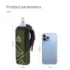 AONIJIE Quick Grip Handheld Water Bottle for Running, Hand Strap Hydration Pack with 500ml Handheld Soft Flask Water Bottle (Olive Green) view 3