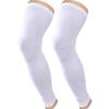 Kuangmi Full Leg Compression Sleeves Knee Braces Pain Relief for Cycling Running Marathon Basketball 1 Pair (White, XL) view 1