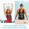 Sporti Wide Strap Cross Back One Piece Swimsuit - Navy - 32 view 4