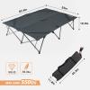 KingCamp 2 Person Queen Size Camping Cot, Folding Portable Double 550lbs Heavy Duty Oversized Large Wide XXL Foldable Sleeping Bed with Carry Bag for Two Adult Outdoor Travel Tent, Grey view 2