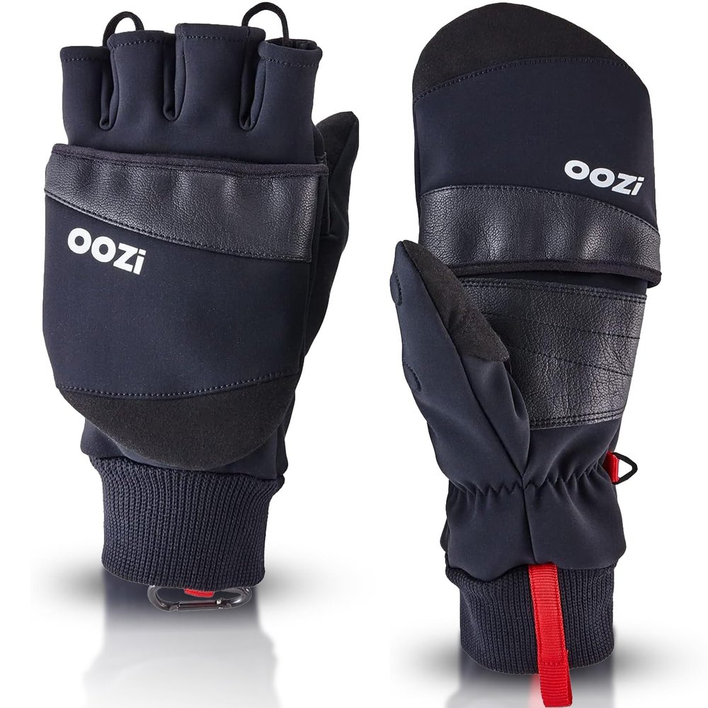OOZi Winter Gloves for Men Women Touchscreen Gloves Cold Weather Warm Work Gloves for Hiking Running Cycling Driving (S, Black)